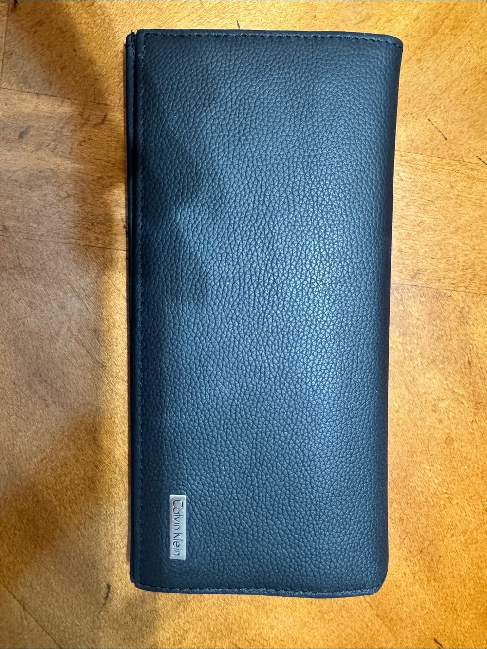 Calvin Klein Black Pebbled Long Leather Wallet
